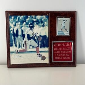 NFL Memorabilia Plaque Michael Vick Atlanta Falcons #1 Draft Pick 12x15” (read)